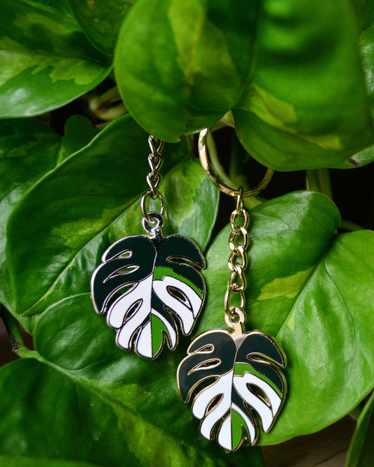 MONSTERA ALBO KEYCHAIN
